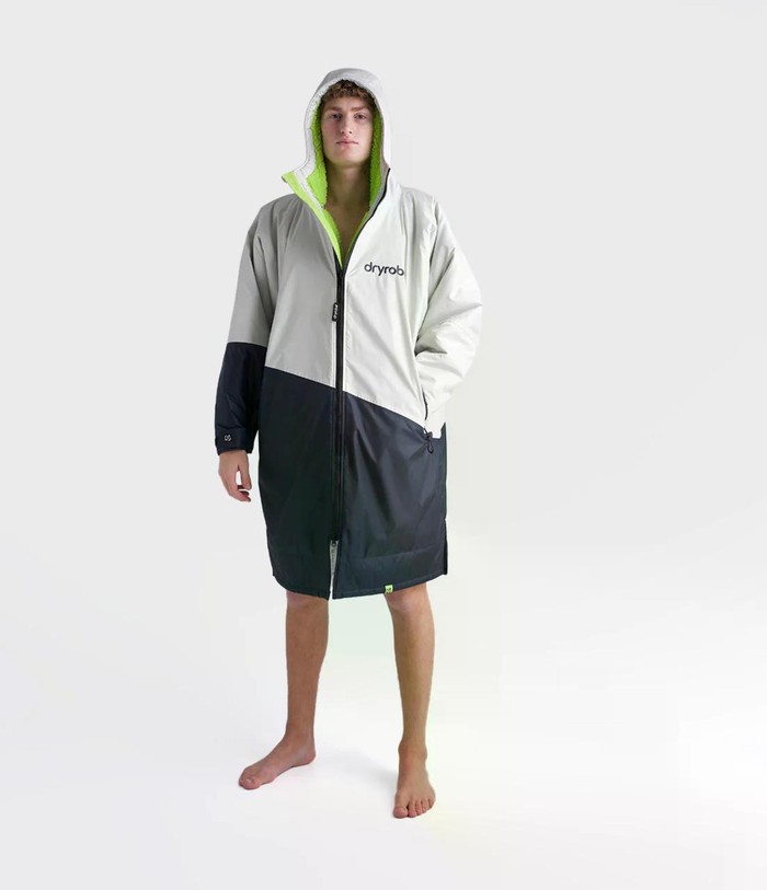dryrobe Advance Long Sleeve Poncho Antrazit / Lime