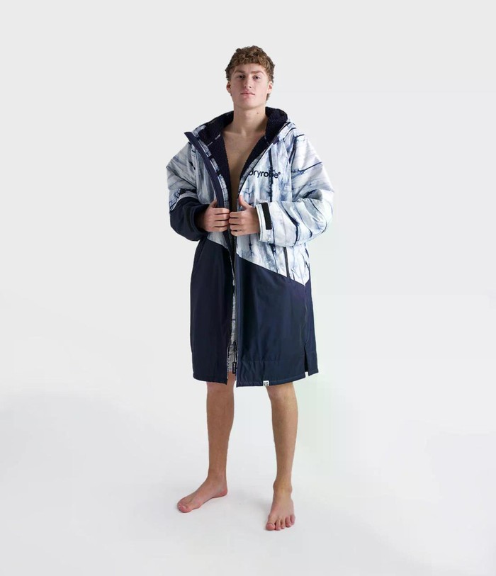 dryrobe Advance Long Sleeve Poncho Batik / Blau