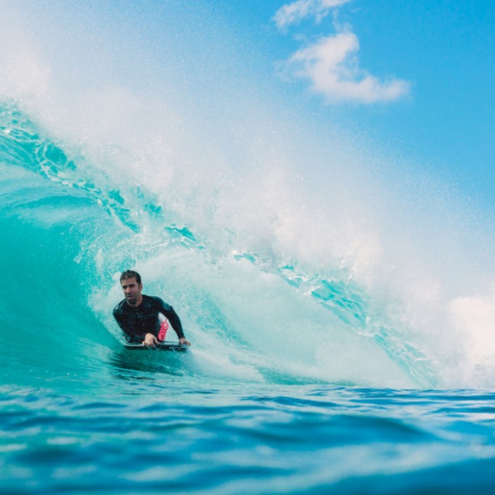 Wave Power Bodyboard Woop 37 Charcoal Aqua