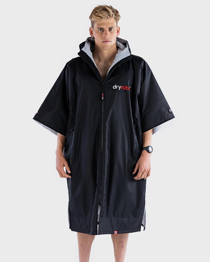 DRYROBE Advance Short Sleeve Schwarz Grau
