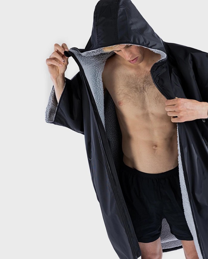 DRYROBE Advance Short Sleeve Schwarz Grau