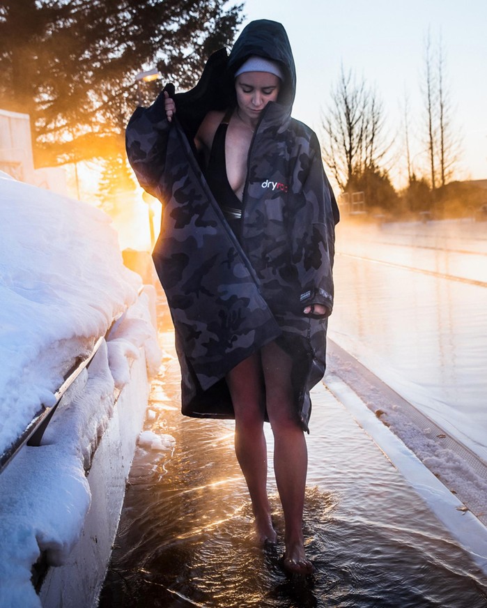 DRYROBE Advance Long Sleeve Schwarz Camo