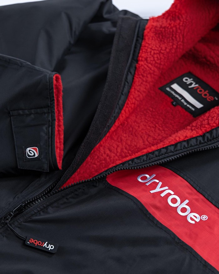 DRYROBE Advance Long Sleeve Schwarz Rot
