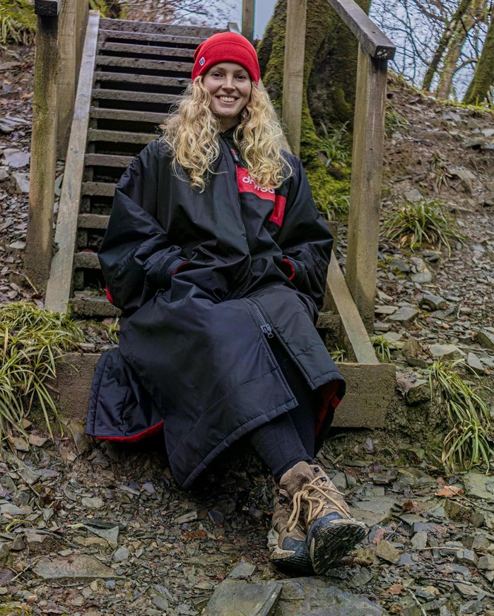DRYROBE Advance Long Sleeve Schwarz Rot
