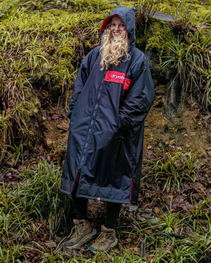 DRYROBE Advance Long Sleeve Schwarz Rot