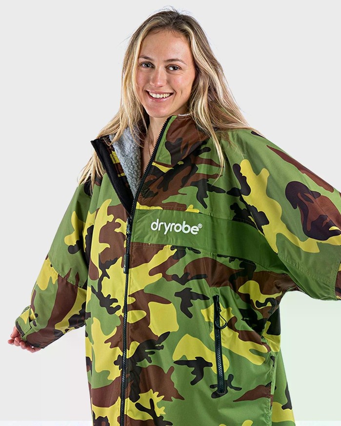 DRYROBE Advance Long Sleeve Grün Camo Grau