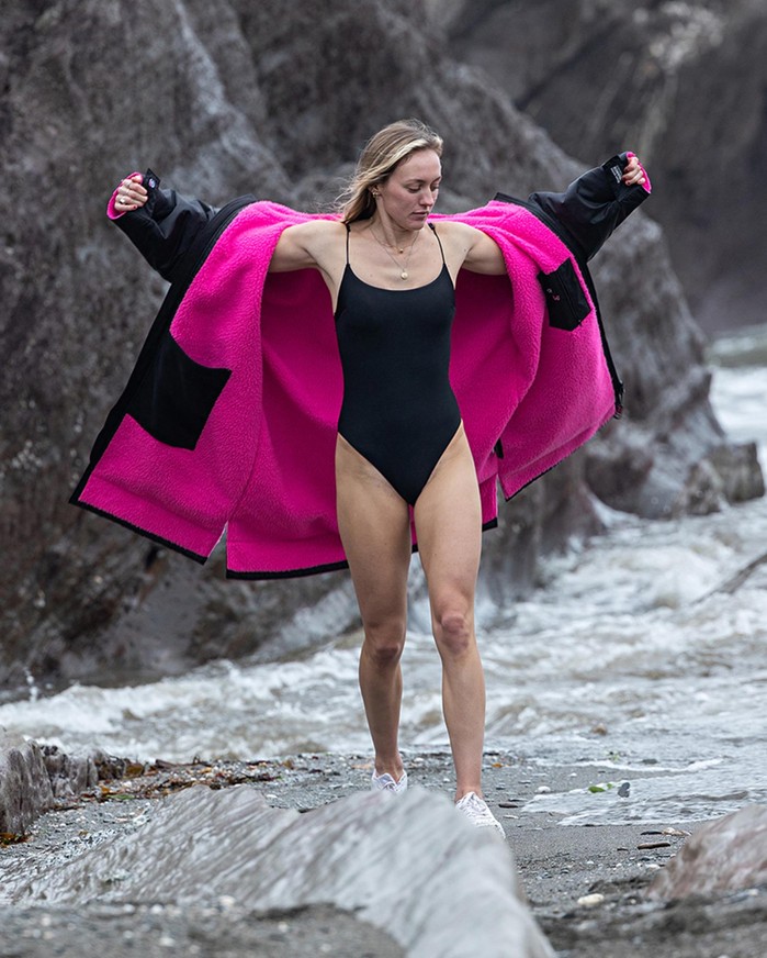 DRYROBE Advance Long Sleeve Schwarz Pink