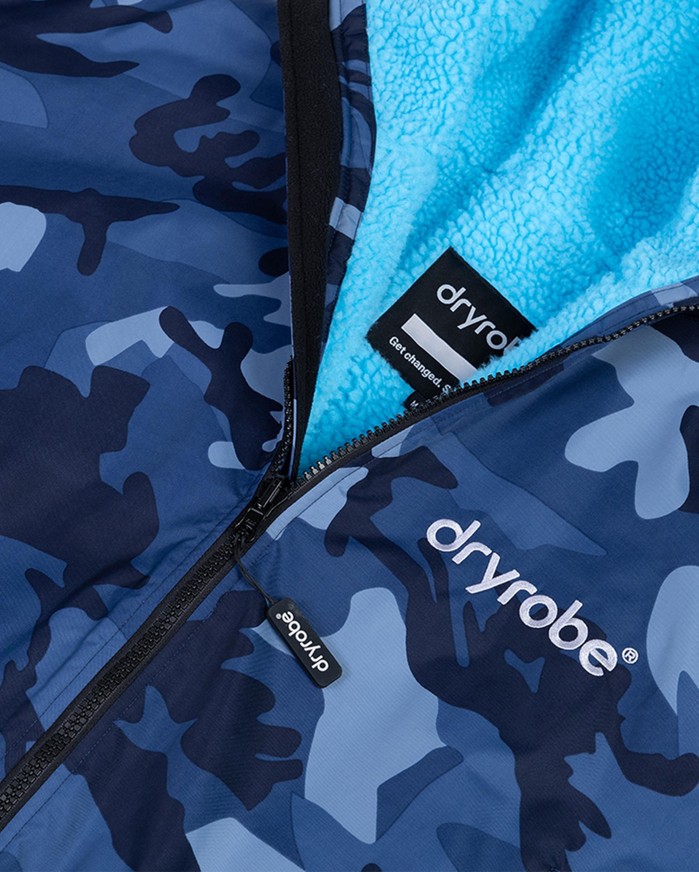 DRYROBE Advance Long Sleeve KIDS Camo Blau