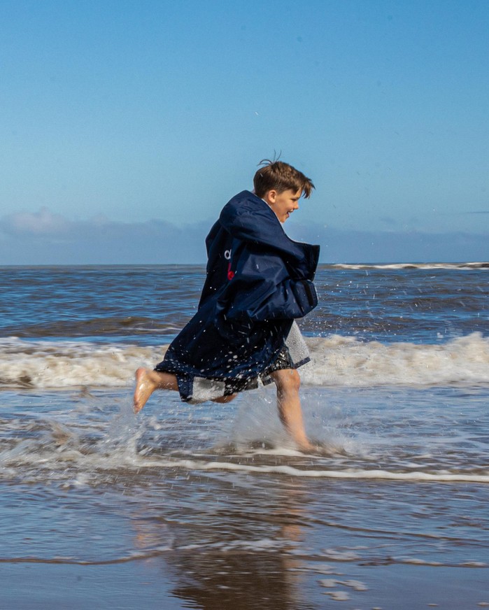 DRYROBE Advance Long Sleeve KIDS Navy Grau