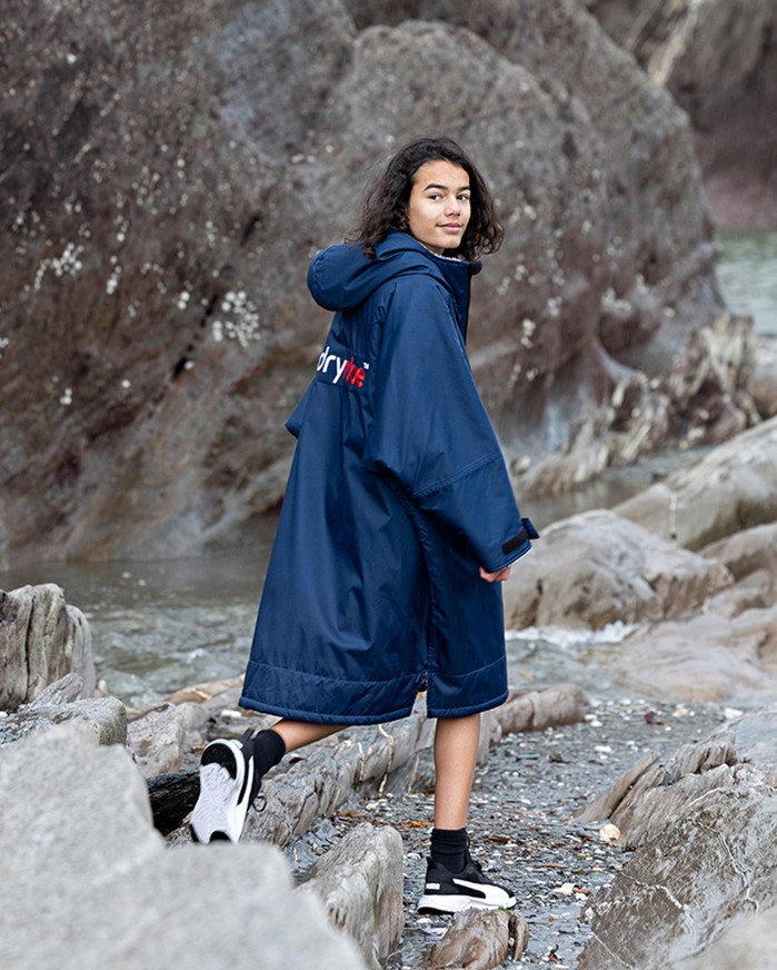 DRYROBE Advance Long Sleeve KIDS Navy Grau