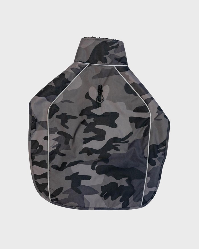 DRYROBE Dog Coat Hundemantel Schwarz Camo