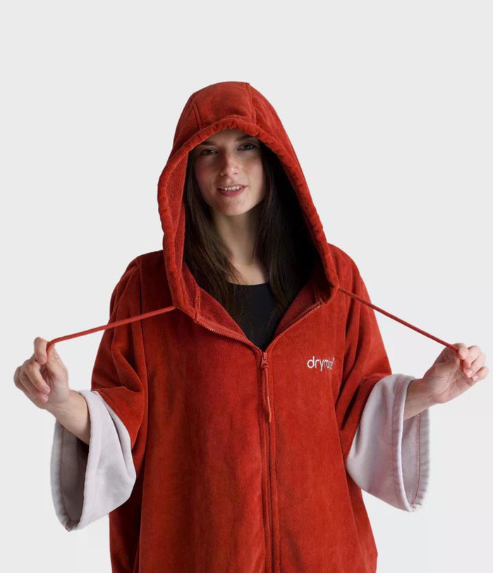DRYROBE Fullzip Handtuchmantel Baumwolle Orange