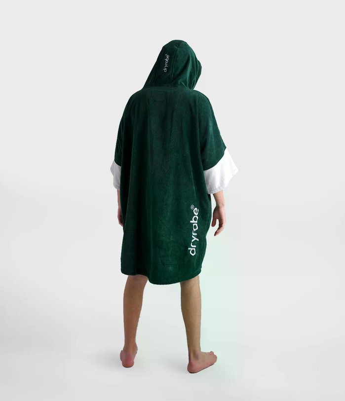 DRYROBE Fullzip Handtuchmantel Baumwolle Grün