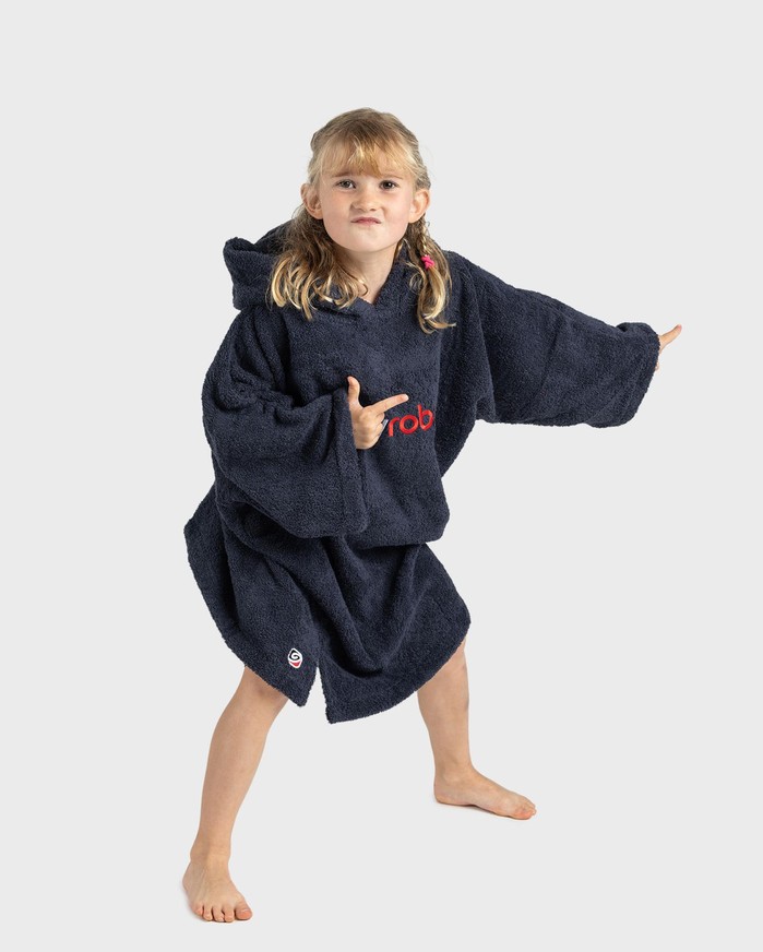 DRYROBE Handtuchmantel Bio KIDS Navy