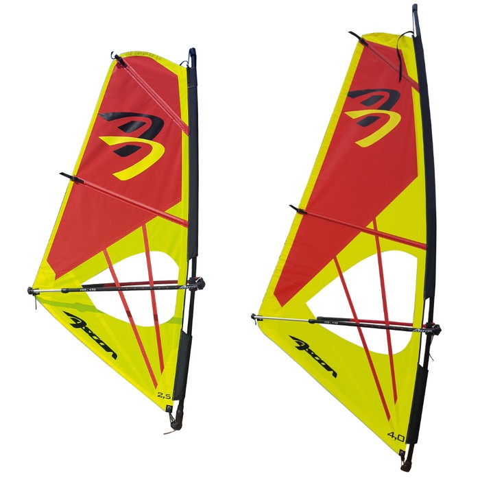 Ascan Dacron Rigg Kinder-Jugend-Damen Windsurfsegel Segel+Mast+Gabel
