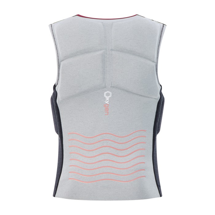 PROLIMIT Womens Oxygen Vest Half Padded Front Zip Grey/Black/Wine 2024