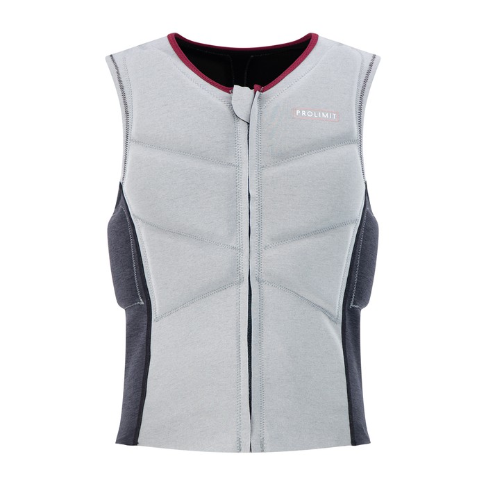 PROLIMIT Womens Oxygen Vest Half Padded Front Zip Grey/Black/Wine 2024
