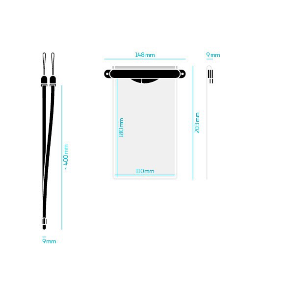 Fidlock wasserdichte Handy Schutzhülle Hermetic Dry Bag - Medi