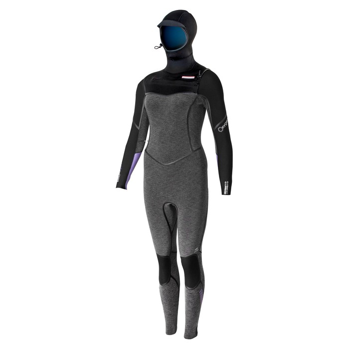 PROLIMIT Neoprenanzug Oxygen Steamer Hooded 6/4 Thermal Rebound - FTM Black/Lavender Damen Langarm 2024