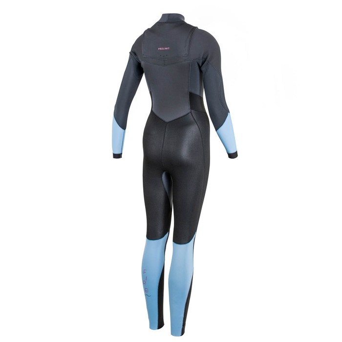 PROLIMIT Neoprenanzug Fire Freezip Steamer 5/3 DL GBS Black/DustyBlue/AcidPink Damen Langarm 2024