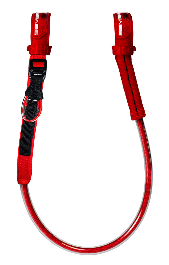 SEVERNE Windsurf Trapeztampen RACE ADJ HARNESS LINES V2 red