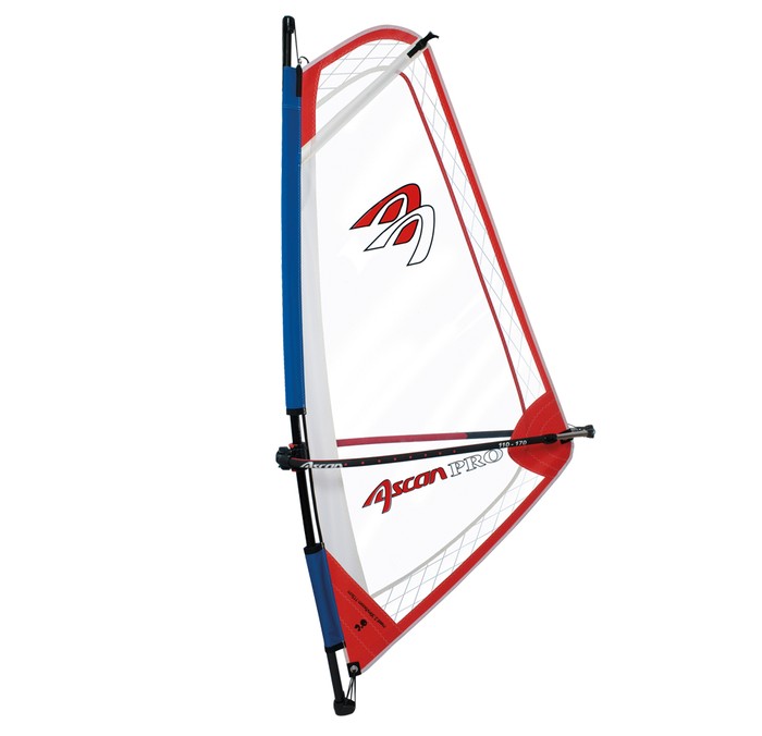 Ascan Pro Rigg Kinder-Jugend-Damen Windsurfsegel komplett Segel+Mast+Gabel Rot
