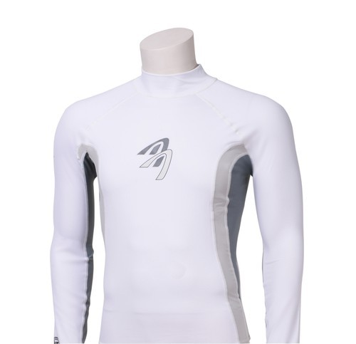 Ascan Shirt White 1/2 KURZARM UV-Schutz Rash Vest Model Logo