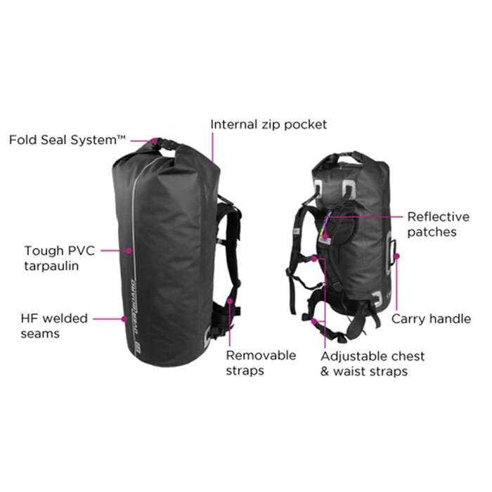 OverBoard wasserdichter Packsack 60 Lit Schwarz