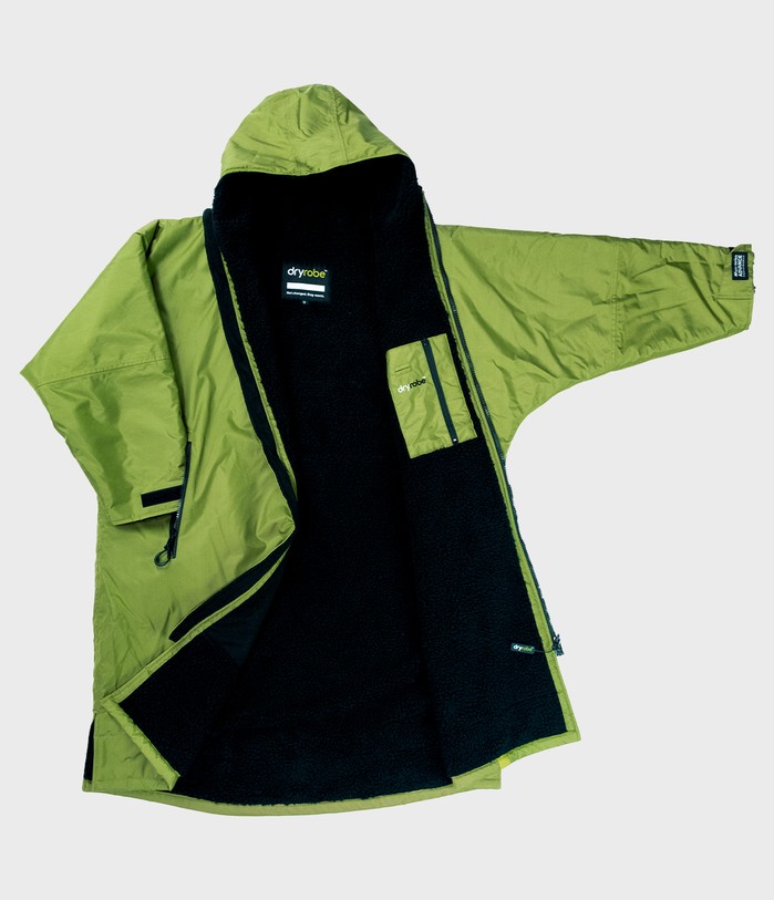 dryrobe Advance Long Sleeve Poncho Forest Green / Black