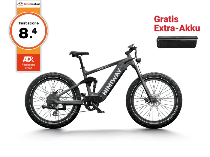 Himiway E-Bike Cobra D7 Upgrade Mountainbike Fully Bike Schwarz inklusive Akku