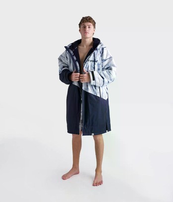 dryrobe Advance Long Sleeve Poncho Batik / Blau