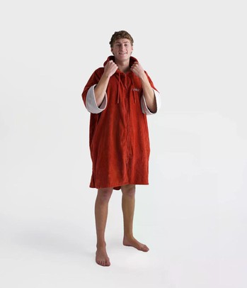 DRYROBE Fullzip Handtuchmantel Baumwolle Orange