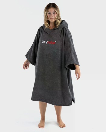 DRYROBE Handtuchmantel Bio-Baumwolle Grau