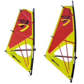 Ascan Dacron Rigg Kinder-Jugend-Damen Windsurfsegel Segel+Mast+Gabel