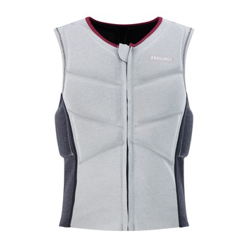 PROLIMIT Womens Oxygen Vest Half Padded Front Zip Grey/Black/Wine 2024 PROLIMIT Womens Oxygen Vest Half Padded Front Zip Grey/Black/Wine 2024