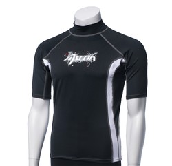 Ascan Shirt Black 1/2 kurzarm UV-Schutz Rash Vest
