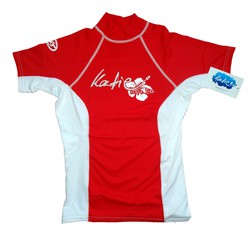 Katie Rashguard Kurzarm Frauen UV-Resistant - red