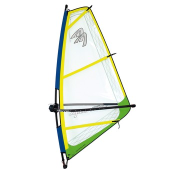 Ascan Pro Rigg Kinder-Jugend-Damen Windsurfsegel komplett Segel+Mast+Gabel Gelb