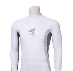 Ascan Shirt White 1/2 KURZARM UV-Schutz Rash Vest Model Logo