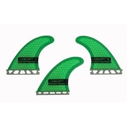 Concept X Kite Surf Fins Waveblade Honeycomp Finne - G5 10cm Grün