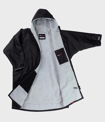 dryrobe Advance Long Sleeve Poncho Black / Grey