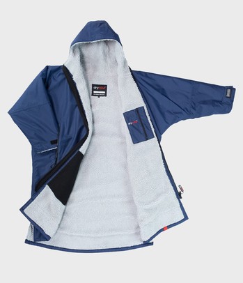 dryrobe Advance Long Sleeve Poncho Navy / Grey